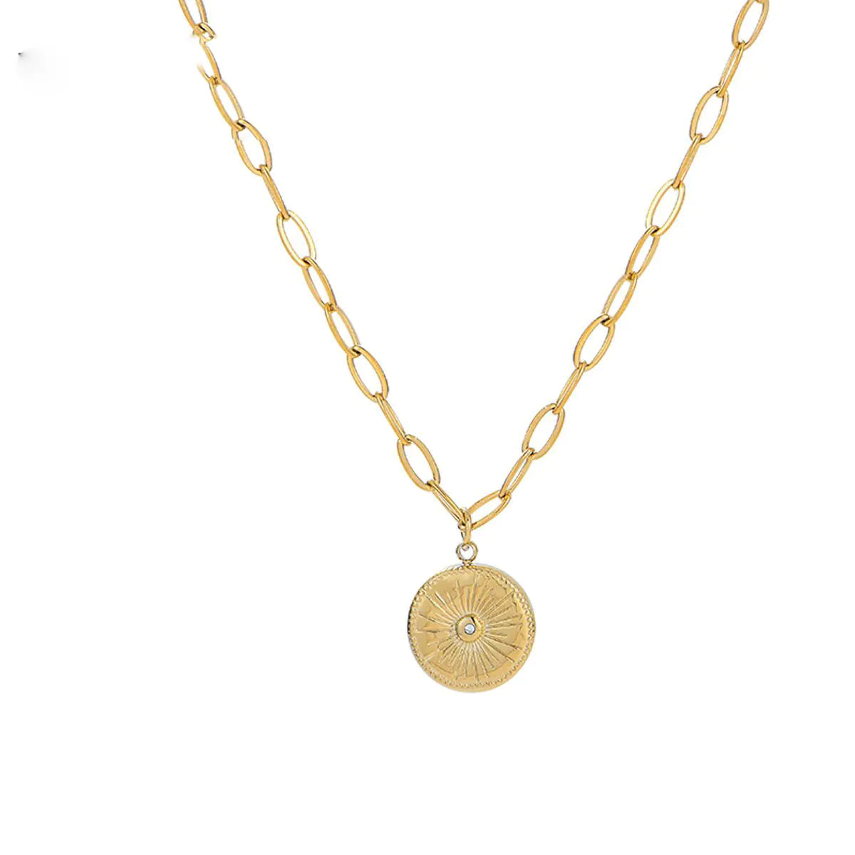 Round Pendant Necklace for Women