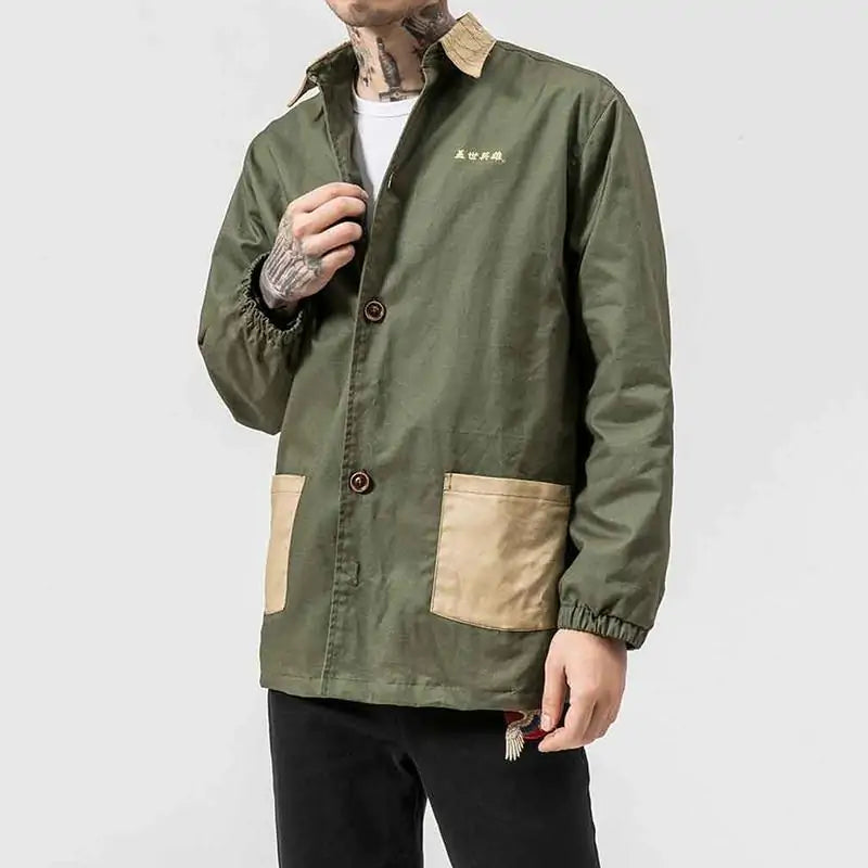 Suji Mint Patchwork Jackets Men Fashion