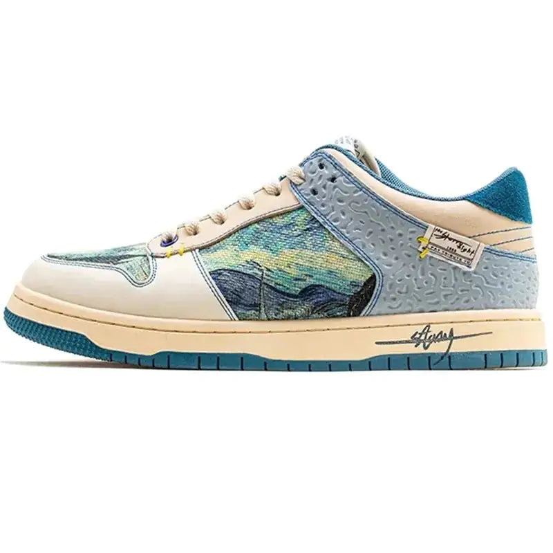 Van Gogh Starry Night Canvas Sneakers for Men