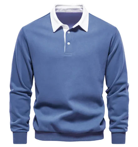 Men's Casual Polo Collar Sweater - Authentifactor