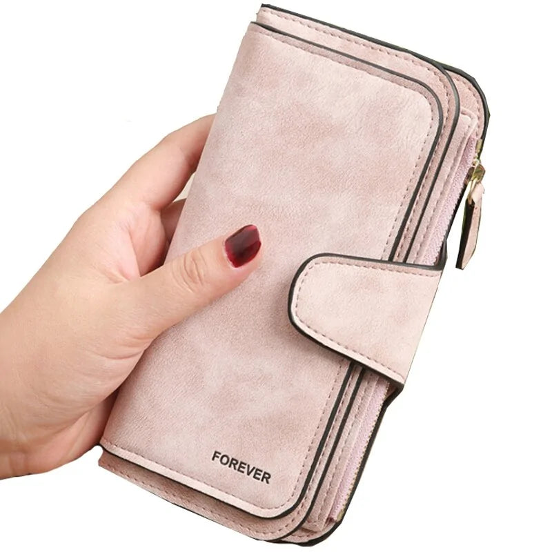 Wallet Brand Coin Purse Scrub Leather Women Wallet Clutch Carteira Feminina