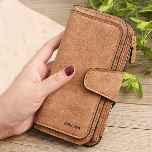 Wallet Brand Coin Purse Scrub Leather Women Wallet Clutch Carteira Feminina