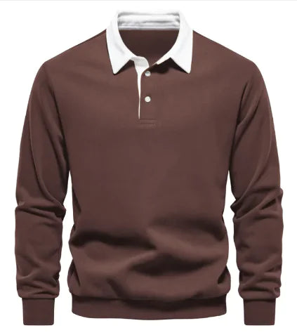 Men's Casual Polo Collar Sweater - Authentifactor