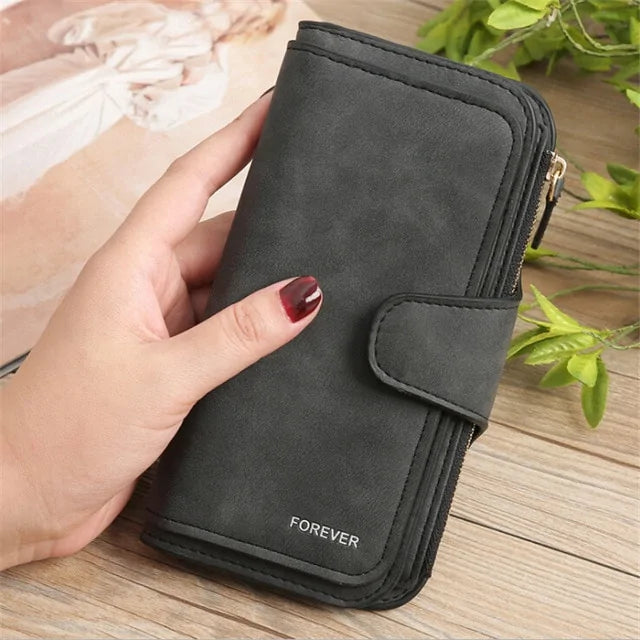 Wallet Brand Coin Purse Scrub Leather Women Wallet Clutch Carteira Feminina