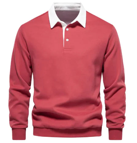 Men's Casual Polo Collar Sweater - Authentifactor