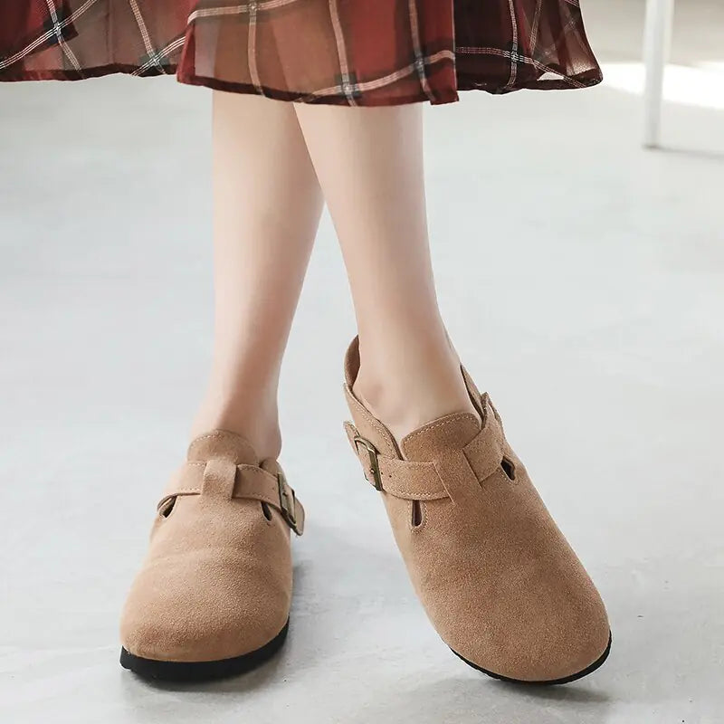 Women Closed Toe Cork Slippers