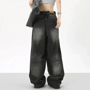 Black Baggy Washed Jeans - Authentifactor
